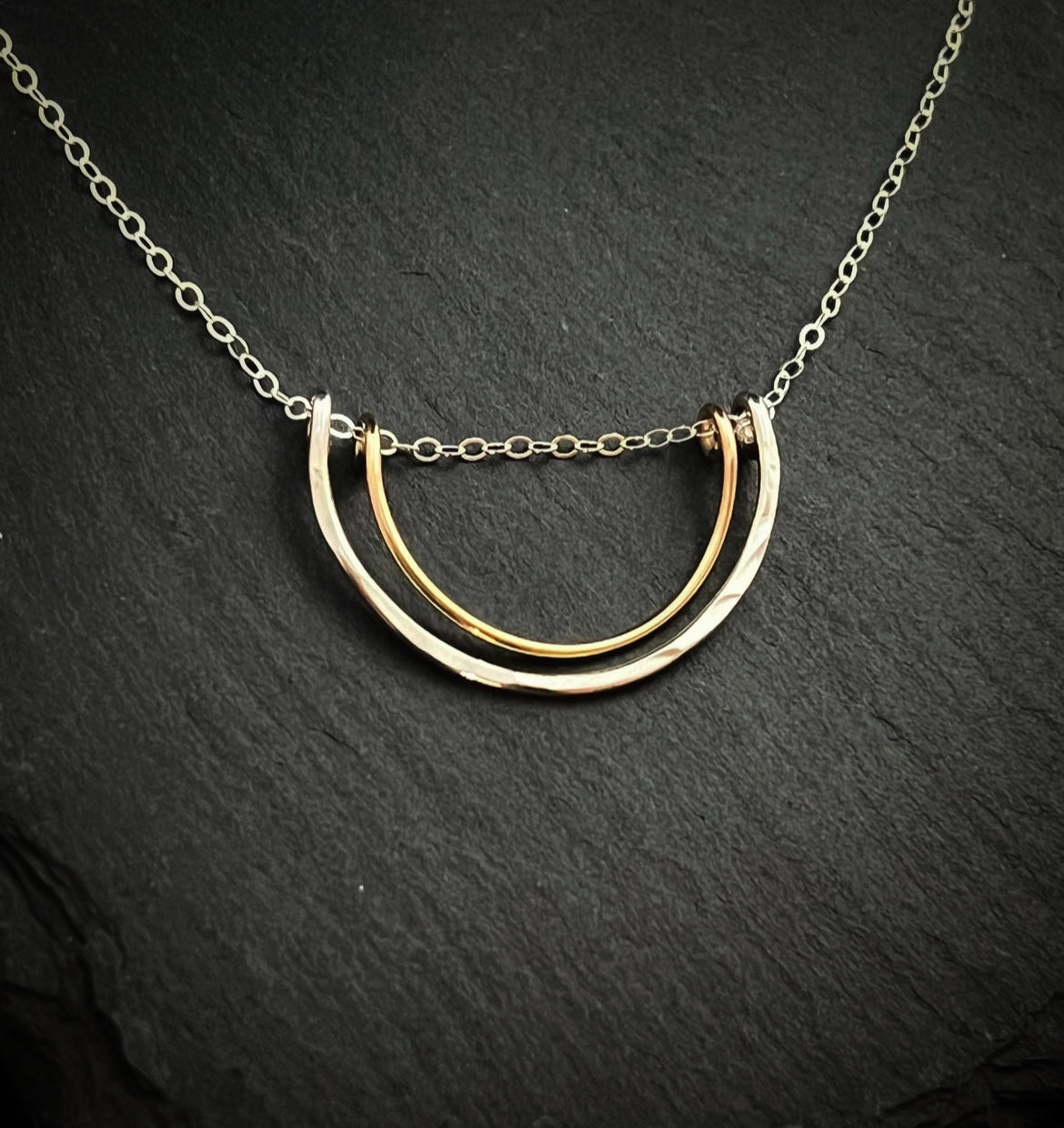 Kenya Necklace, Contemporary Mixed Metal Design | Moonrise Jewelry