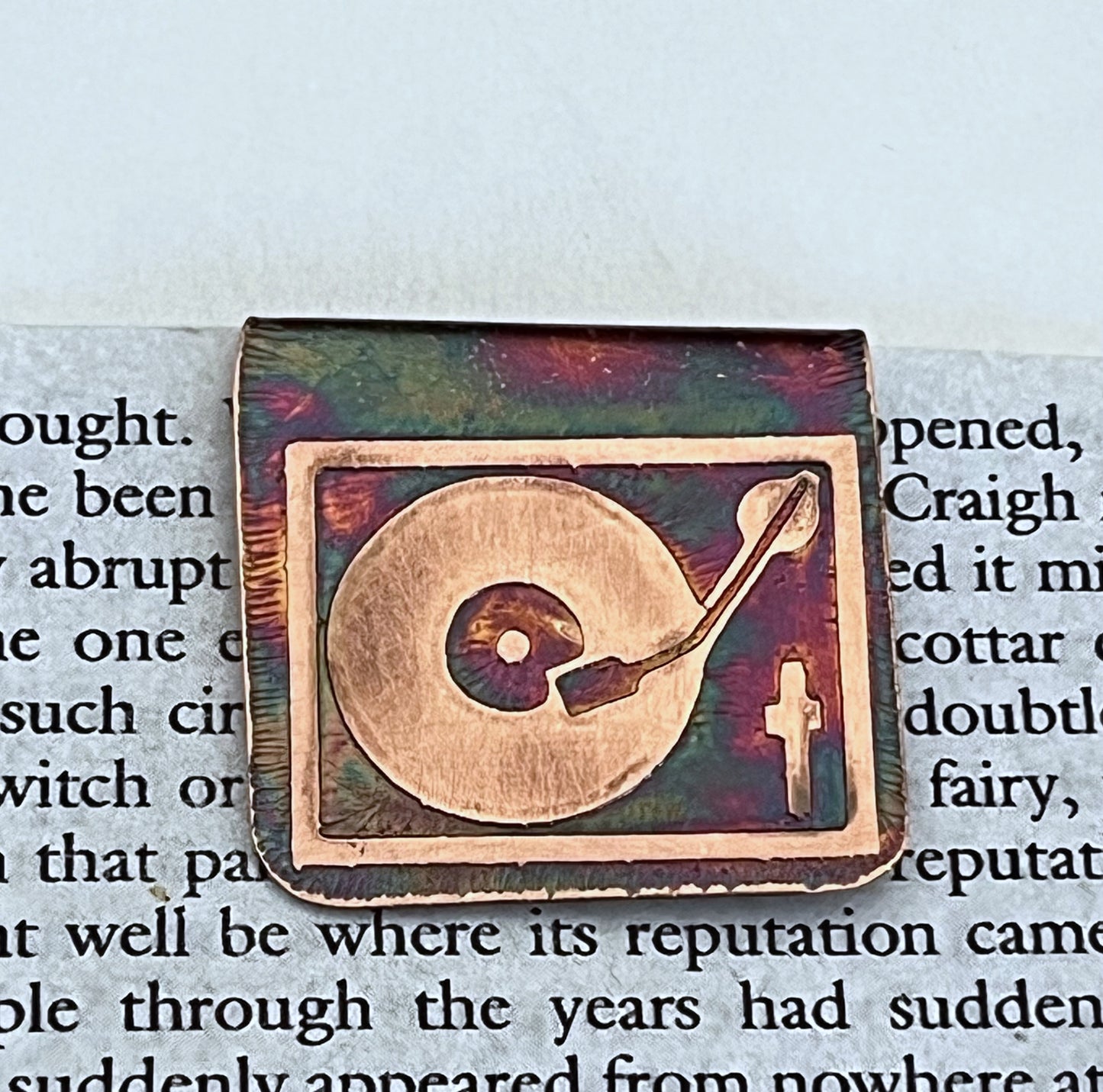 Record player bookmark