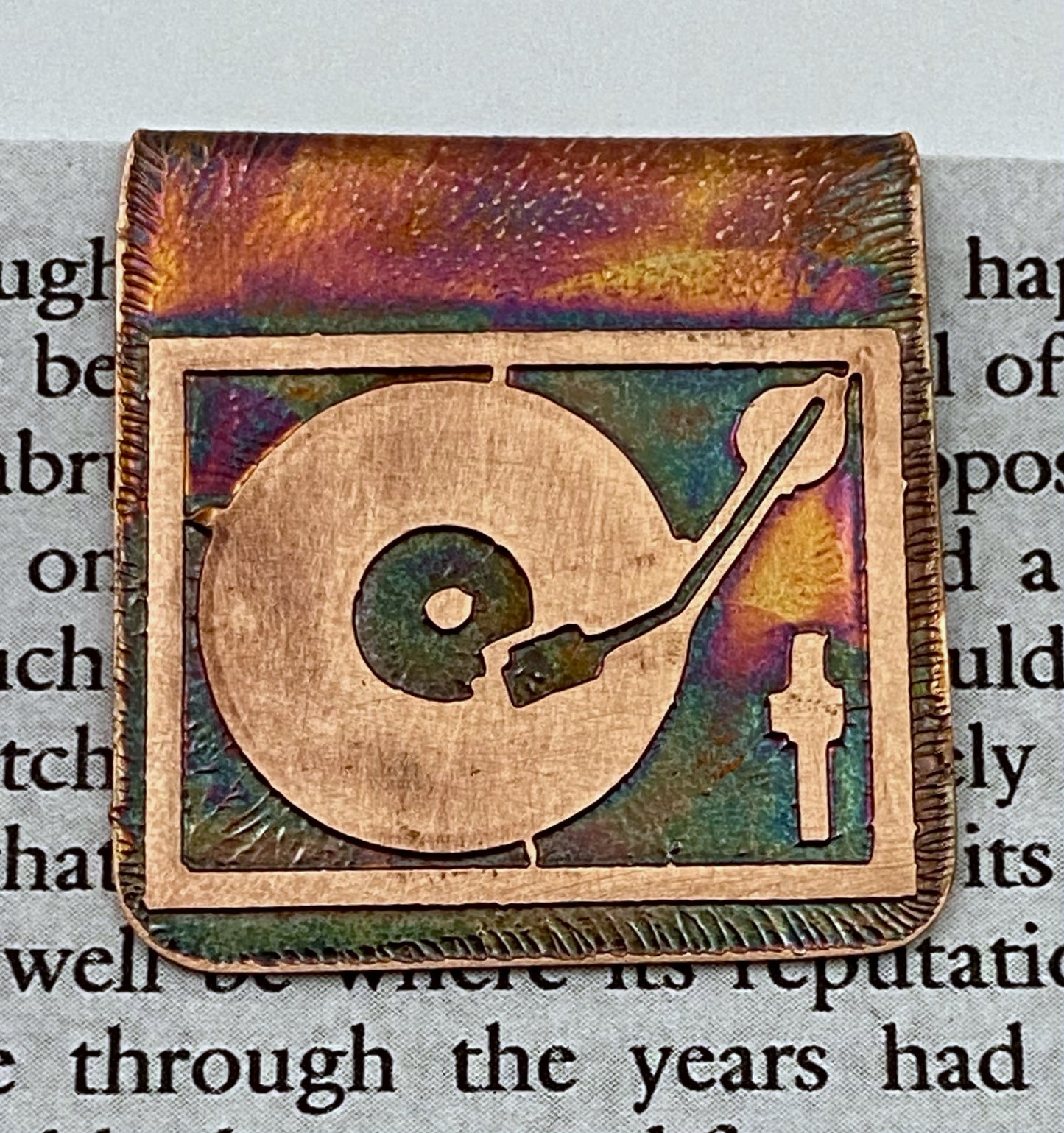 Record player bookmark