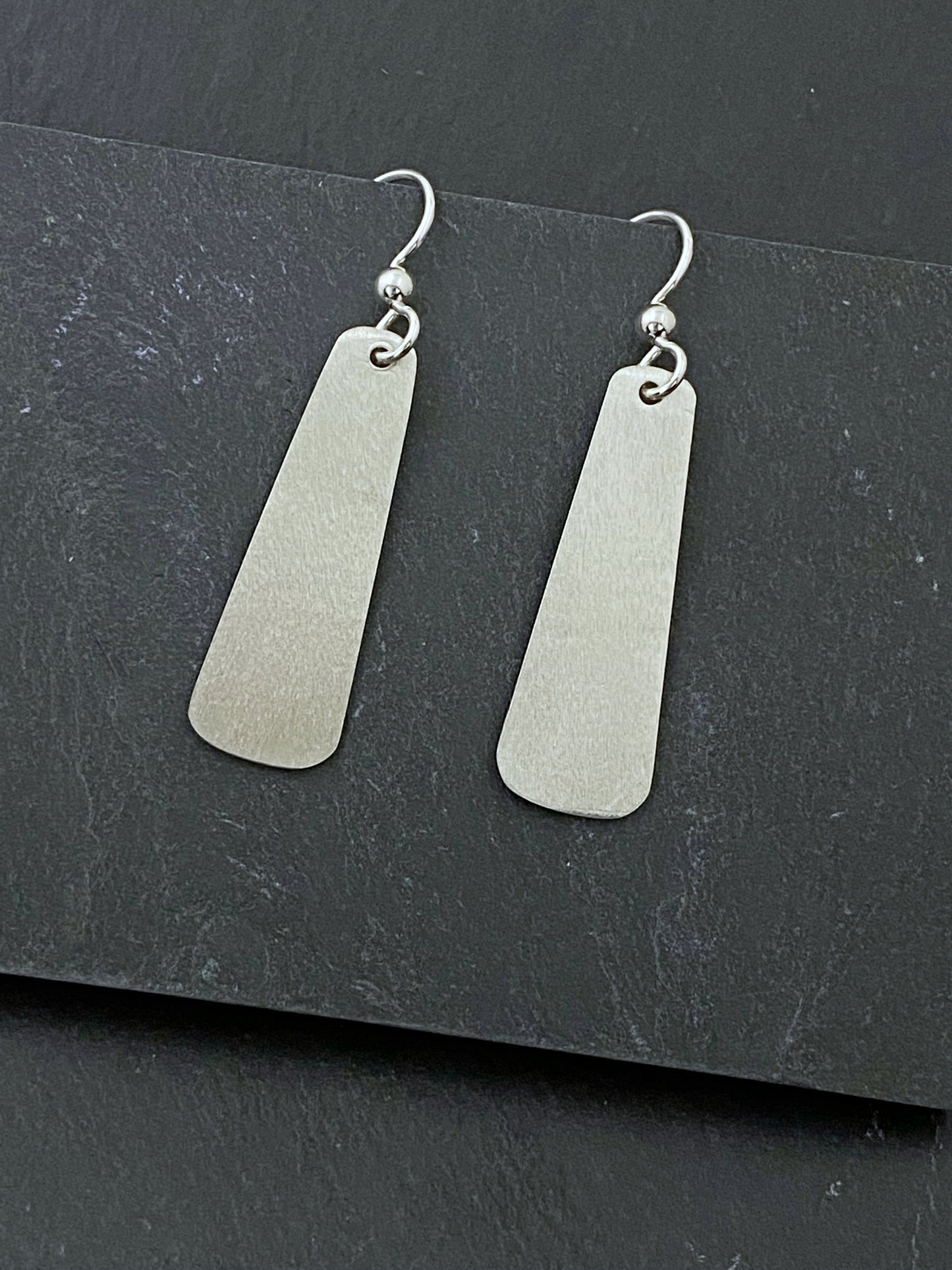 Sterling silver forged earrings